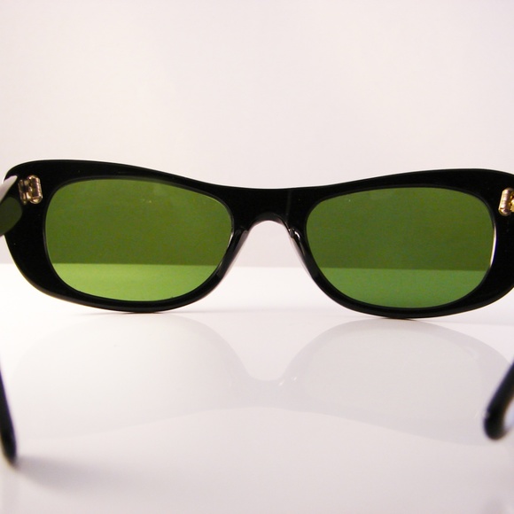 Paulette Guinet Sunglasses Black Mod VTG NWOT main image 5